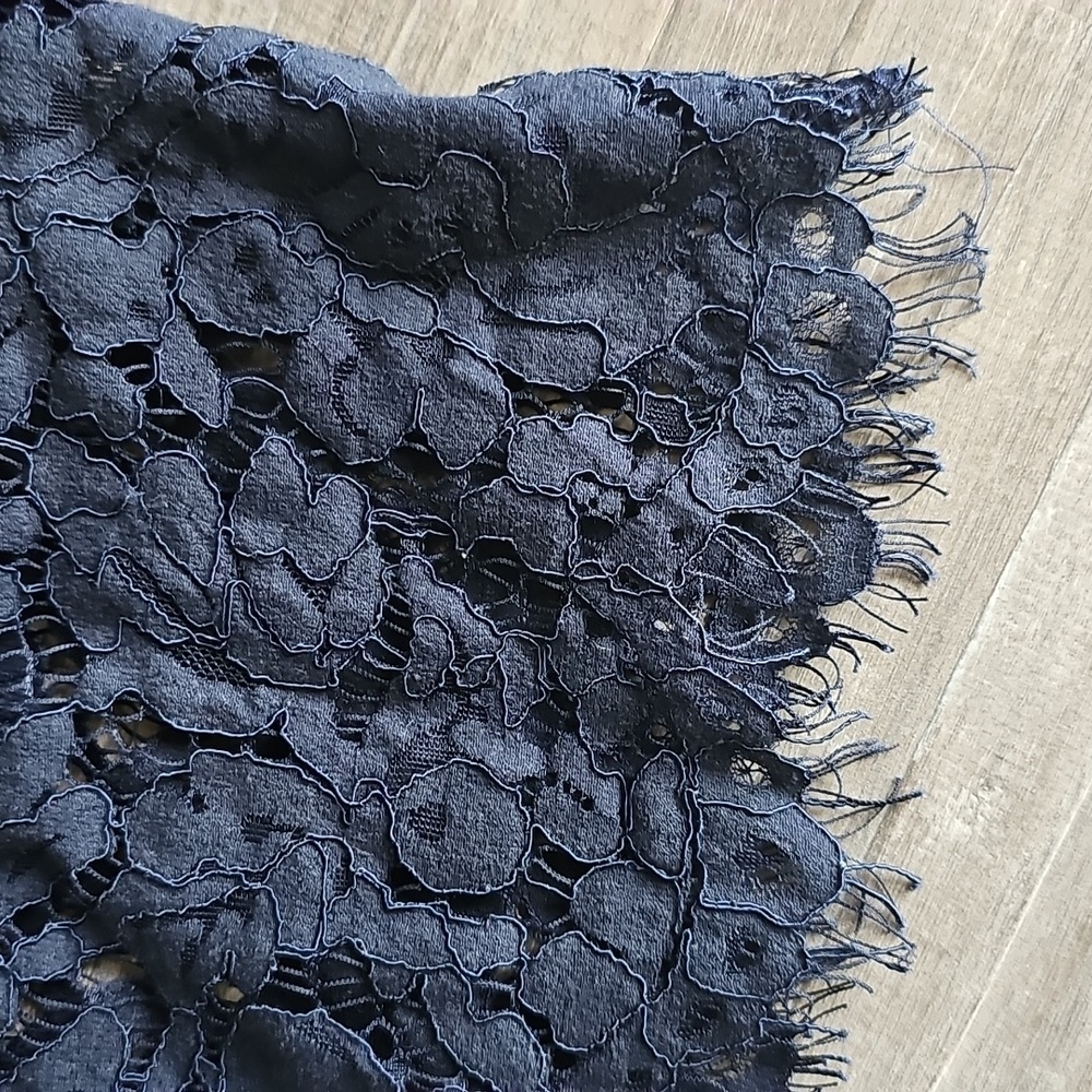 NWT Merokeety Dress Lace Overlay Navy Blue Knee Length Large - Picture 3 of 10